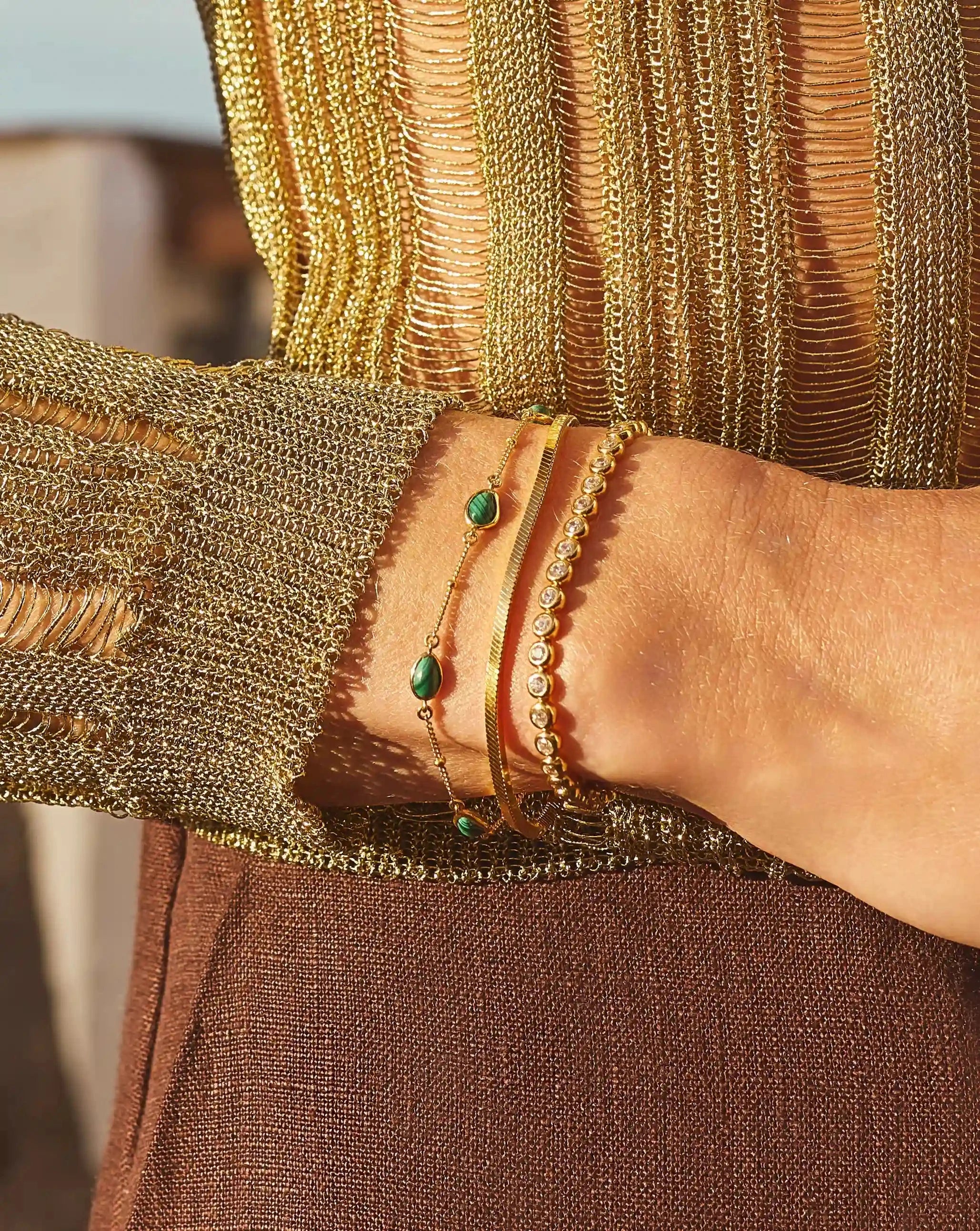 Magma Gemstone Charm Bracelet | 18ct Gold Vermeil on Recycled Sterling Silver Bracelets Missoma 