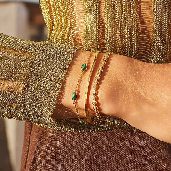 Magma Gemstone Charm Bracelet | 18ct Gold Vermeil on Recycled Sterling Silver Bracelets Missoma 