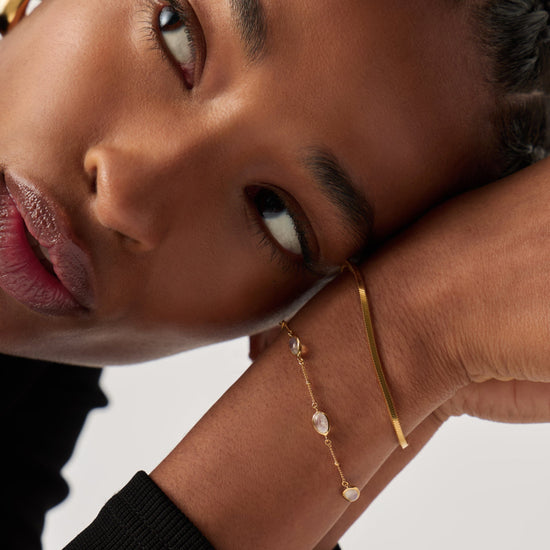 Magma Gemstone Charm Bracelet | 18ct Recycled Gold Vermeil on Recycled Sterling Silver Bracelets Missoma 