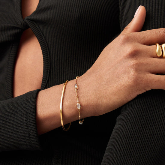 Magma Gemstone Charm Bracelet | 18ct Recycled Gold Vermeil on Recycled Sterling Silver Bracelets Missoma 