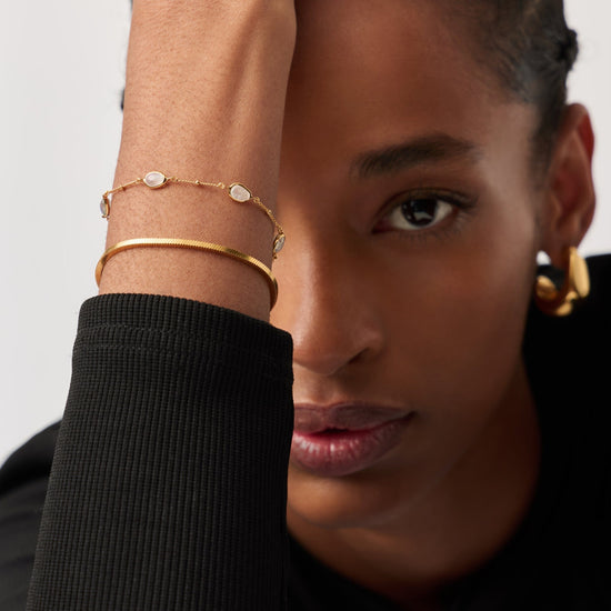 Magma Gemstone Charm Bracelet | 18ct Recycled Gold Vermeil on Recycled Sterling Silver Bracelets Missoma 