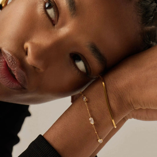 Magma Gemstone Charm Bracelet | 18ct Recycled Gold Vermeil on Recycled Sterling Silver Bracelets Missoma 