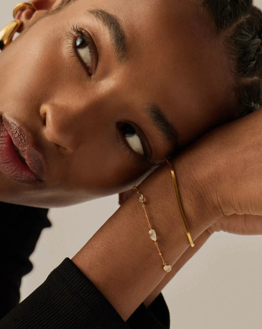 Magma Gemstone Charm Bracelet | 18ct Recycled Gold Vermeil on Recycled Sterling Silver Bracelets Missoma 