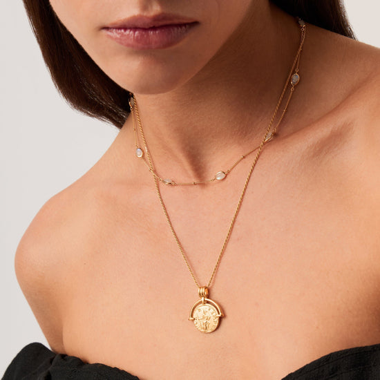 Magma Gemstone Charm Choker | 18ct Recycled Gold Vermeil on Recycled Sterling Silver Necklaces Missoma 