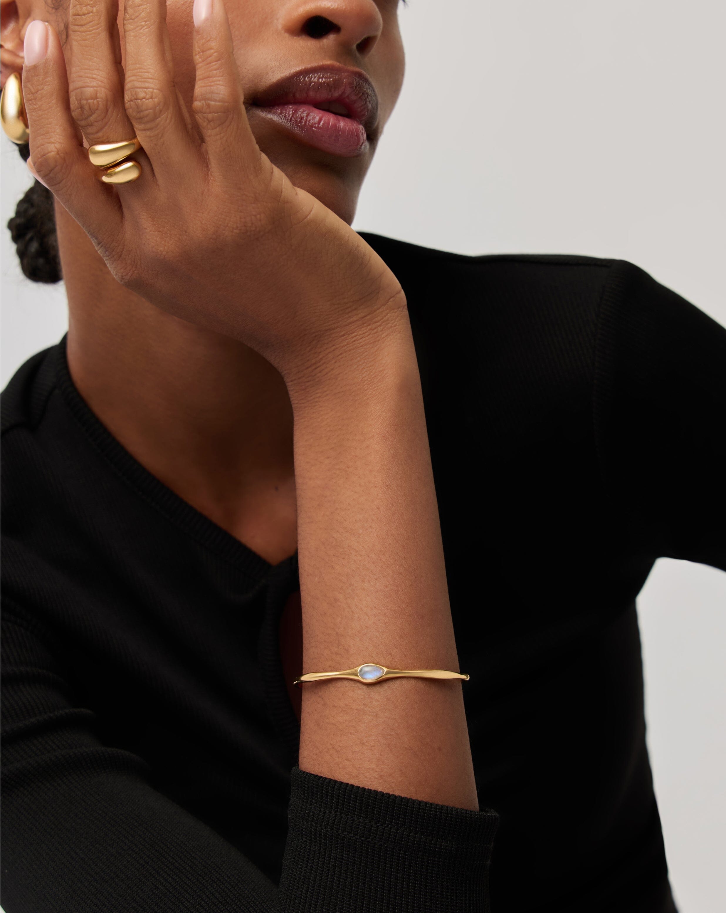 Magma Gemstone Cuff Bracelet | 18ct Recycled Gold Vermeil on Recycled Sterling Silver Bracelets Missoma 