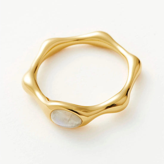Magma Gemstone Stacking Ring | 18ct Gold Plated Rings Missoma 