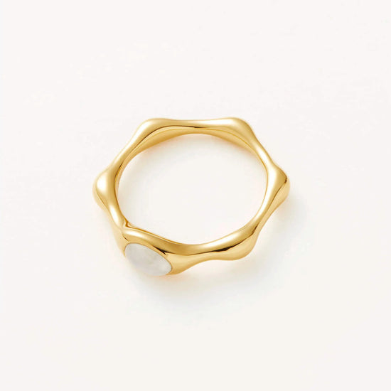 Magma Gemstone Stacking Ring | 18ct Gold Plated Rings Missoma 