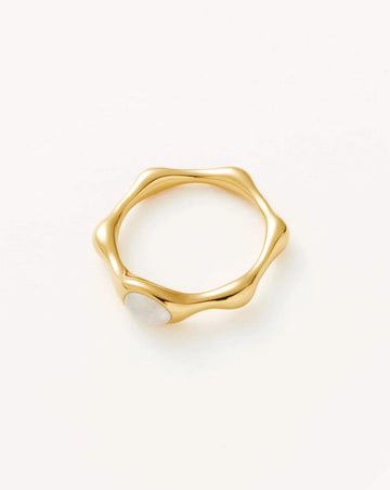 Magma Gemstone Stacking Ring | 18ct Gold Plated Rings Missoma 