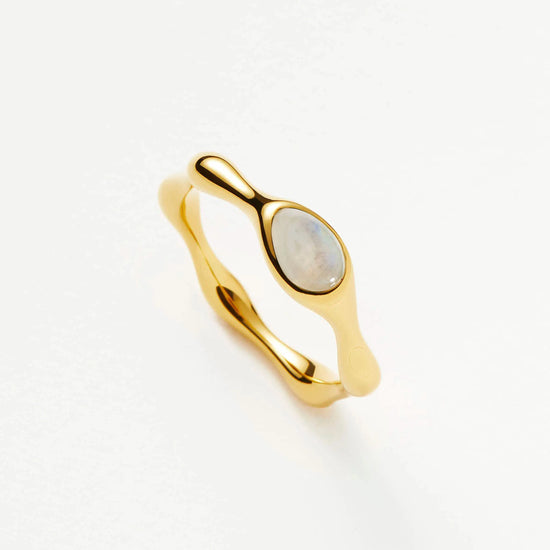 Magma Gemstone Stacking Ring | 18ct Gold Plated Rings Missoma 