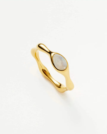 Magma Gemstone Stacking Ring | 18ct Gold Plated Rings Missoma 