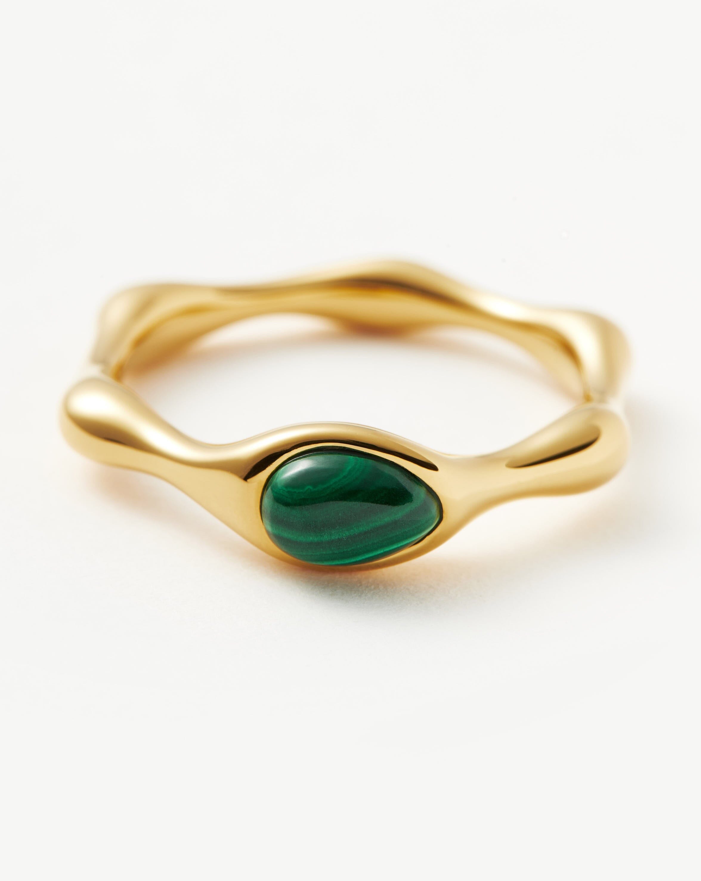 Magma Gemstone Stacking Ring | 18ct Recycled Gold Vermeil on Recycled Sterling Silver Rings Missoma 