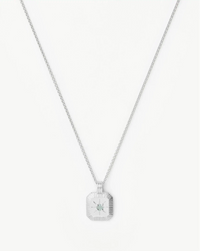 March Birthstone Pendant Necklace | Dyed Aqua Chalcedony/March Necklaces Missoma 