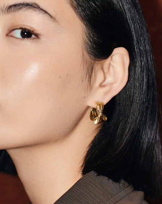 MARKGONG Bow Hoop Earrings | 18ct Gold Plated Earrings Missoma 