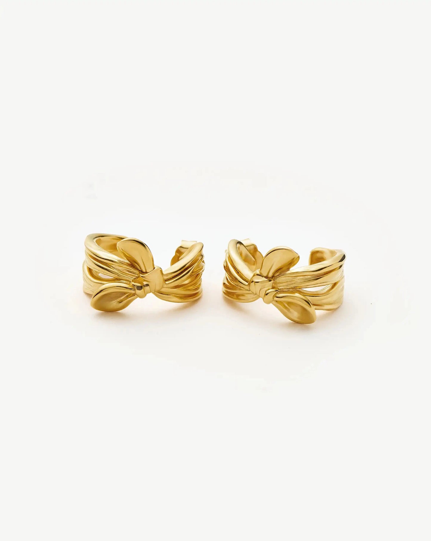 MARKGONG Bow Hoop Earrings | 18ct Gold Plated Earrings Missoma 