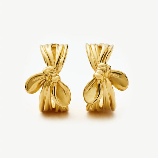 MARKGONG Bow Hoop Earrings | 18ct Gold Plated Earrings Missoma 