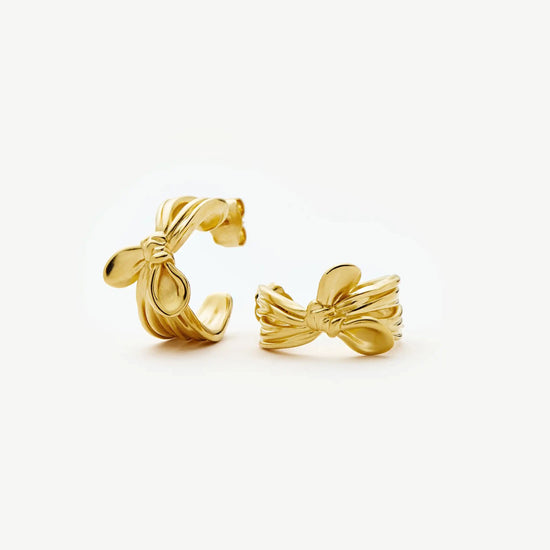 MARKGONG Bow Hoop Earrings | 18ct Gold Plated Earrings Missoma 