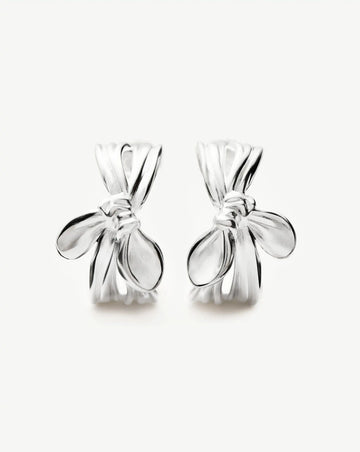 MARKGONG Bow Hoop Earrings | Silver Plated Earrings Missoma 