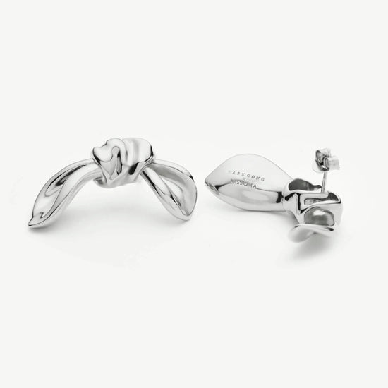 MARKGONG Bow Oversized Stud Earrings | Silver Plated Earrings Missoma 