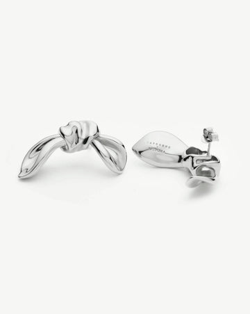 MARKGONG Bow Oversized Stud Earrings | Silver Plated Earrings Missoma 