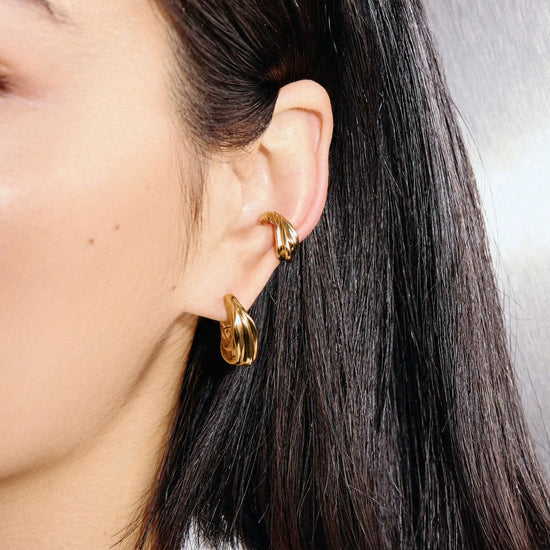 MARKGONG Draped Ear Cuff | 18ct Gold Plated Earrings Missoma 