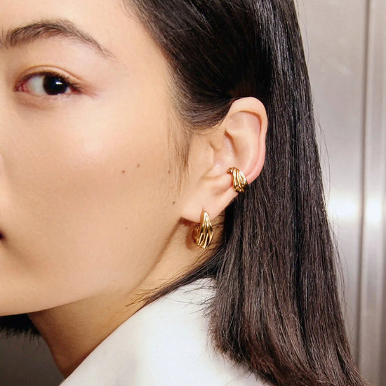 MARKGONG Draped Ear Cuff | 18ct Gold Plated Earrings Missoma 