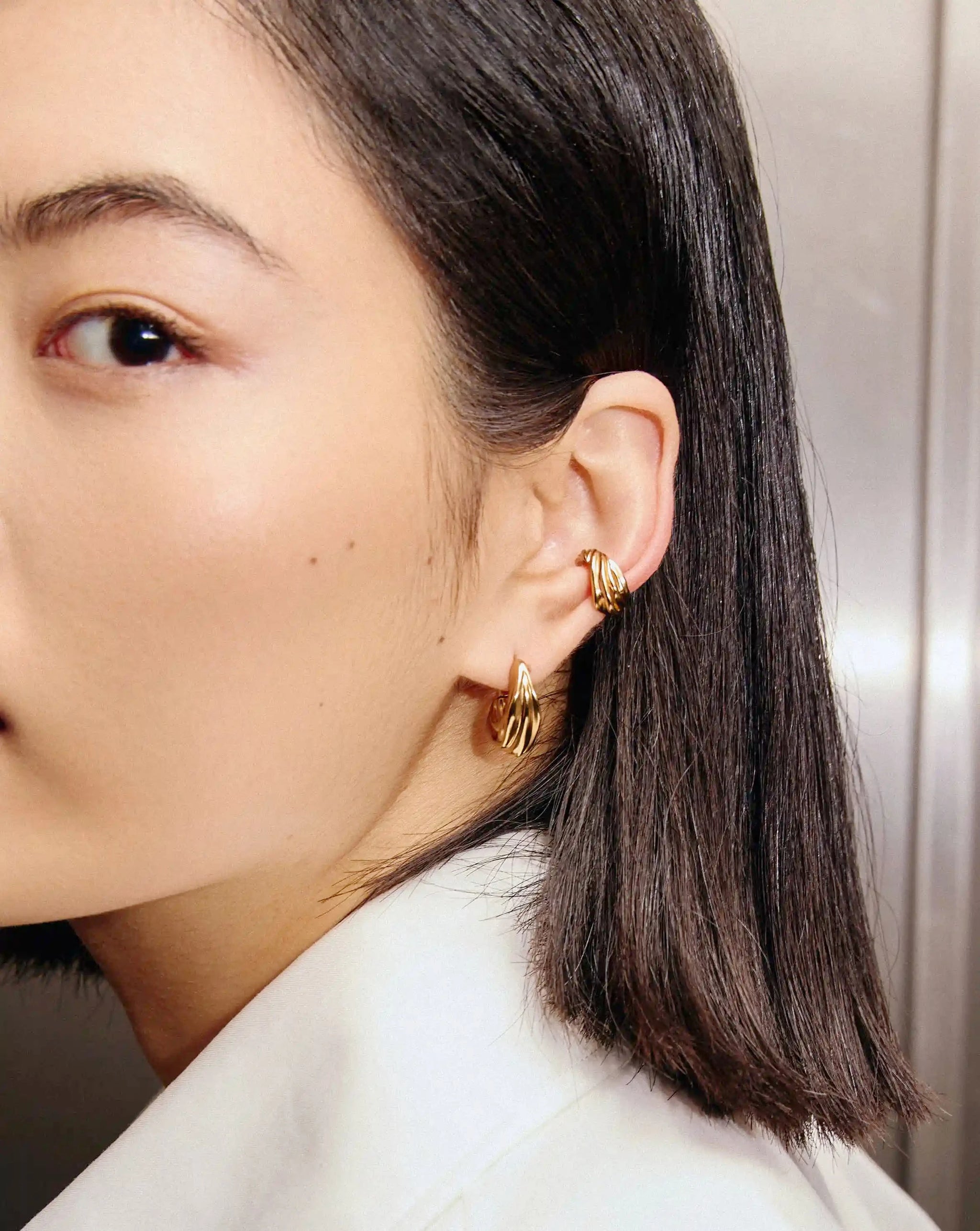 MARKGONG Draped Ear Cuff | 18ct Gold Plated Earrings Missoma 