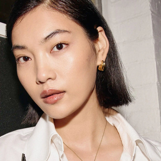MARKGONG Draped Hoop Earrings | 18ct Gold Plated Earrings Missoma 