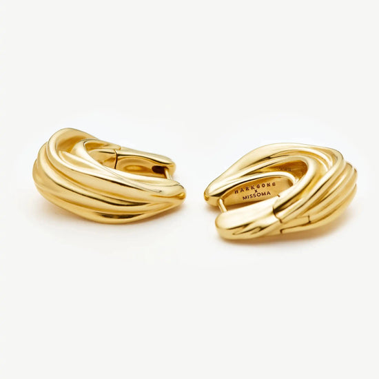 MARKGONG Draped Hoop Earrings | 18ct Gold Plated Earrings Missoma 