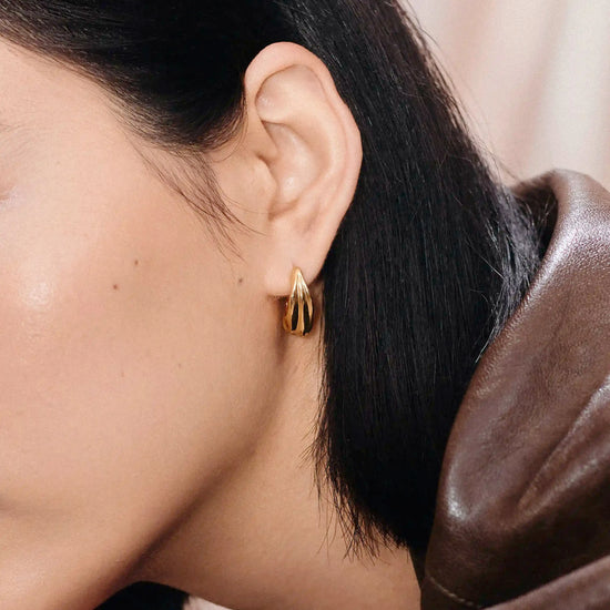 MARKGONG Draped Hoop Earrings | 18ct Gold Plated Earrings Missoma 