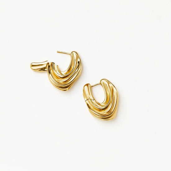 MARKGONG Draped Hoop Earrings | 18ct Gold Plated Earrings Missoma 