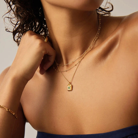 May Birthstone Pendant Necklace | 18ct Gold Vermeil/Green Onyx Necklaces Missoma 