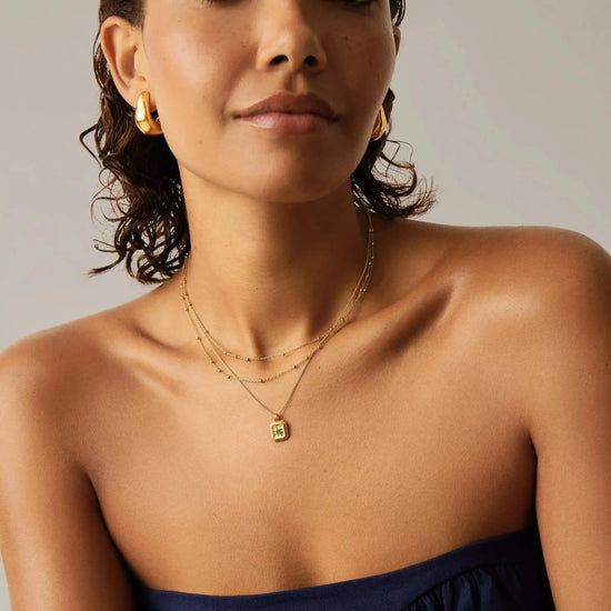 May Birthstone Pendant Necklace | 18ct Gold Vermeil/Green Onyx Necklaces Missoma 