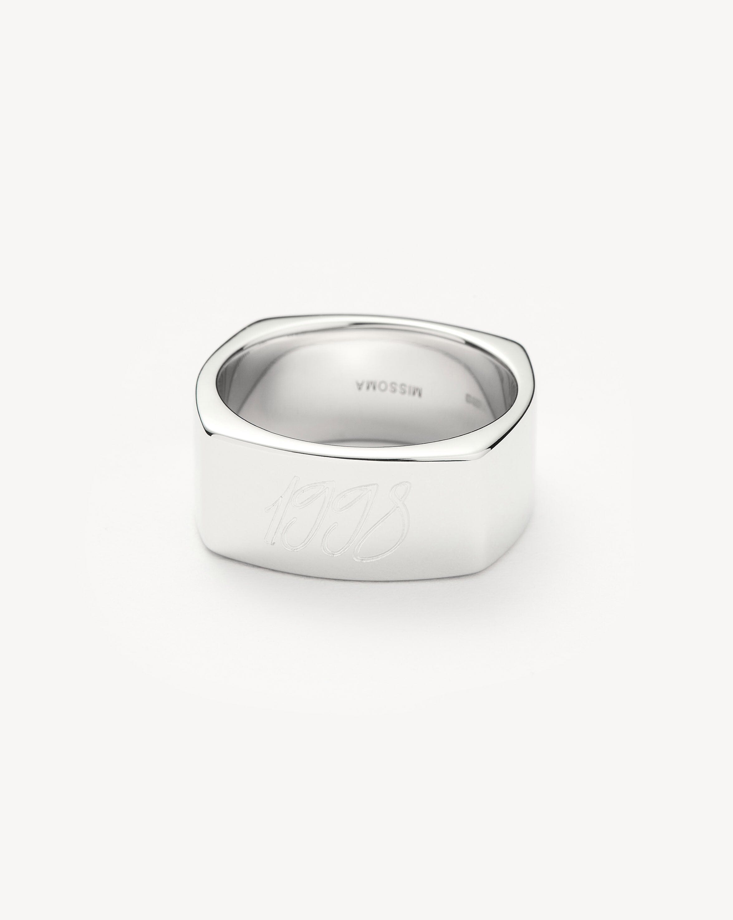 Mens Engravable Wide Ring | Sterling Silver Rings Missoma 