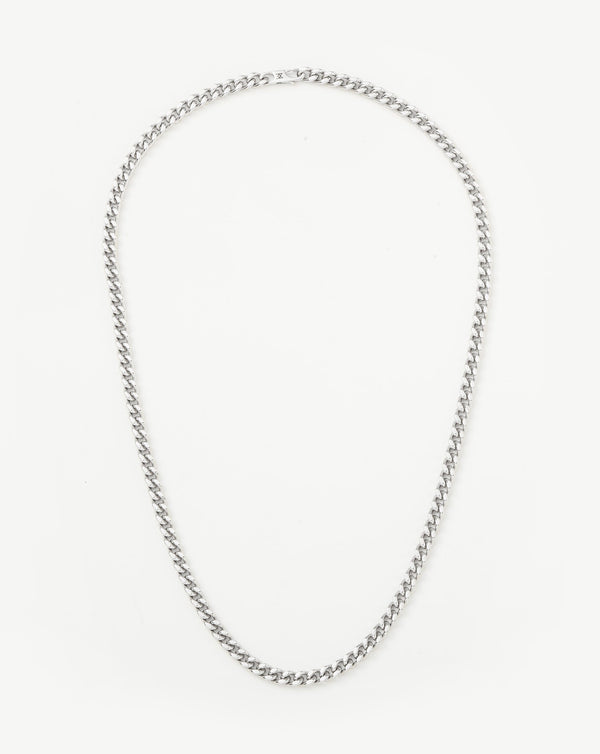 Syleane Silver Curb Chain Necklace