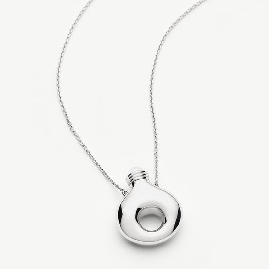 Message in a Bottle Molten Pendant Necklace | Silver Plated Necklaces Missoma 