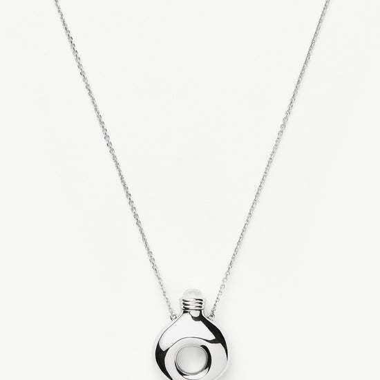 Message in a Bottle Molten Pendant Necklace | Silver Plated Necklaces Missoma 