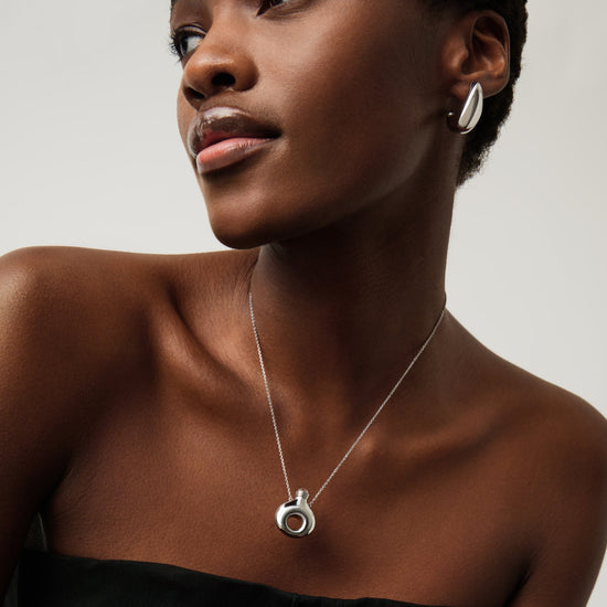Message in a Bottle Molten Pendant Necklace | Silver Plated Necklaces Missoma 