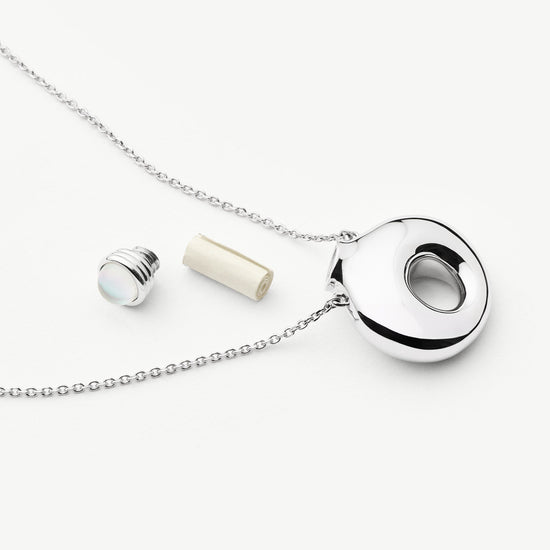 Message in a Bottle Molten Pendant Necklace | Silver Plated Necklaces Missoma 