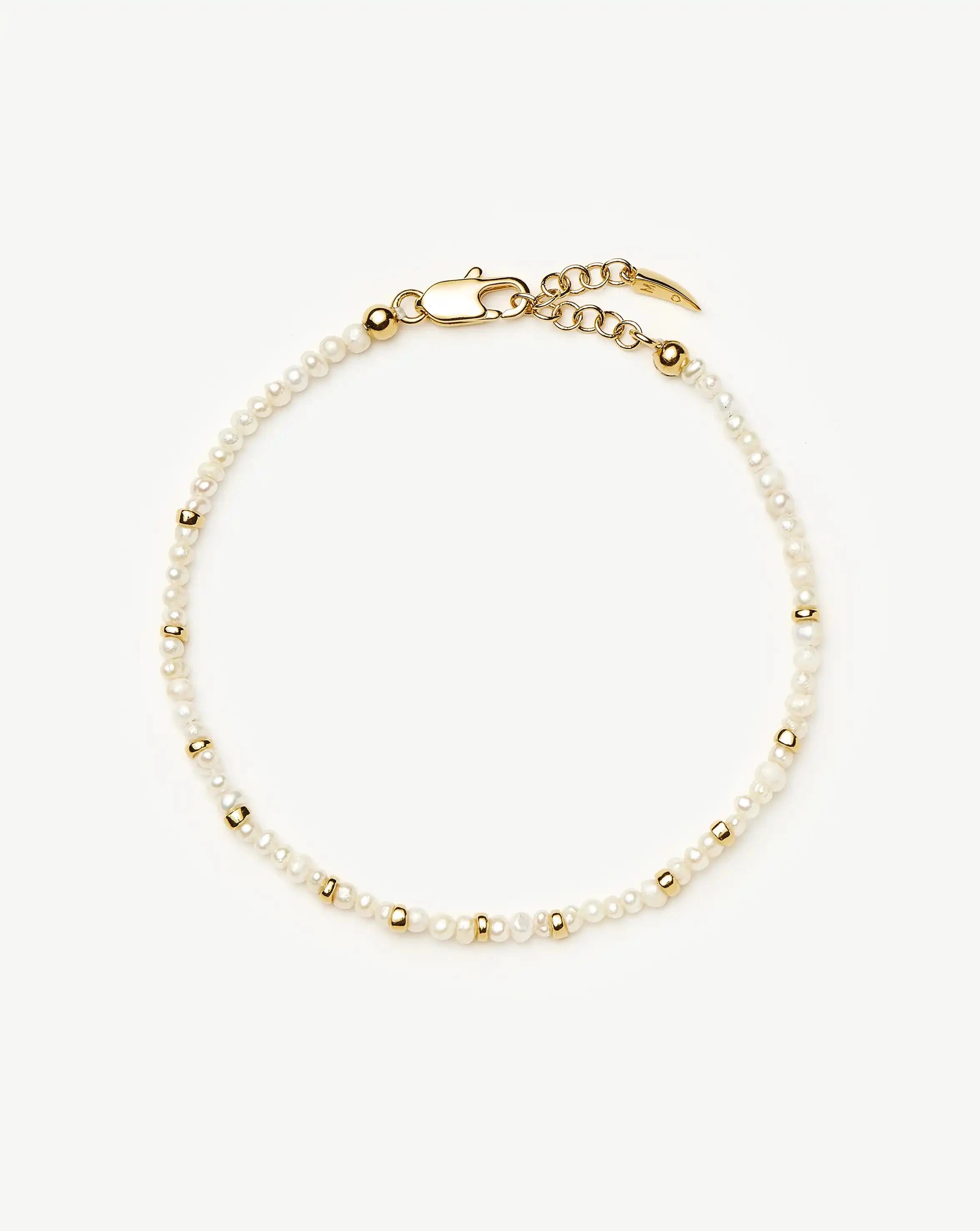Micro Pearl Beaded Bracelet | 18ct Gold Plated/Pearl Bracelets Missoma 