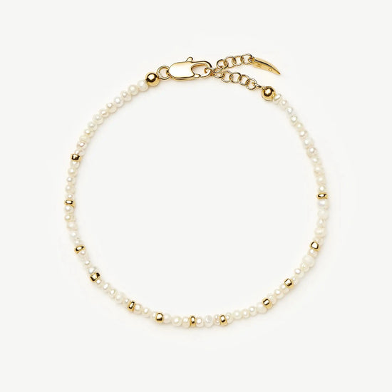 Micro Pearl Beaded Bracelet | 18ct Gold Plated/Pearl Bracelets Missoma 