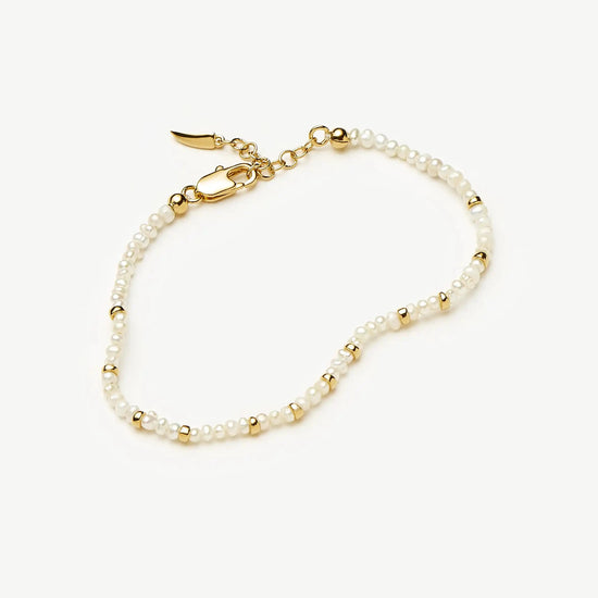 Micro Pearl Beaded Bracelet | 18ct Gold Plated/Pearl Bracelets Missoma 
