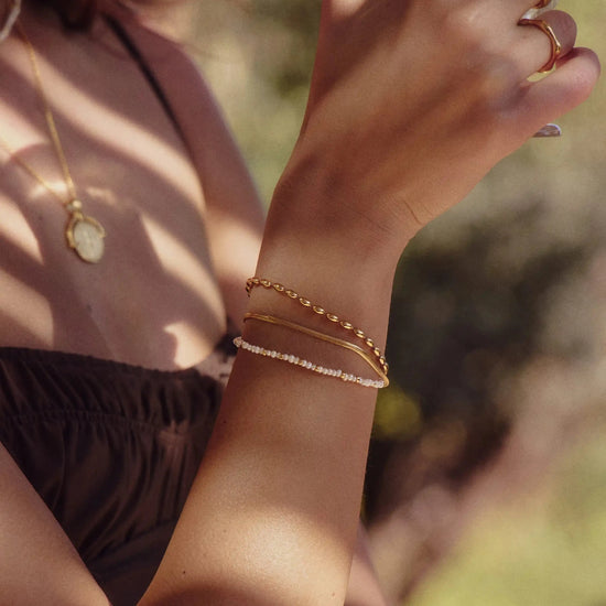 Micro Pearl Beaded Bracelet | 18ct Gold Plated/Pearl Bracelets Missoma 