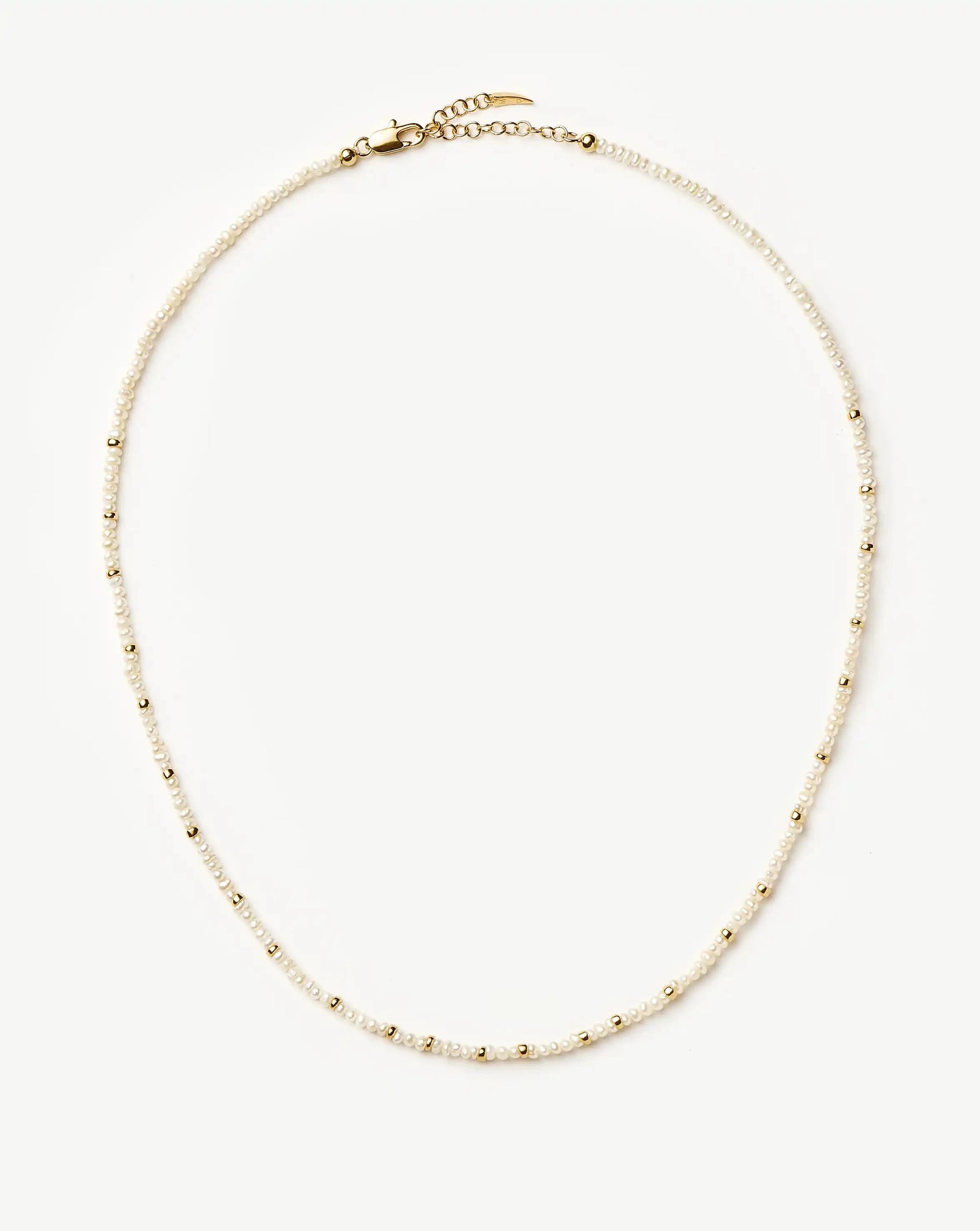 Micro Pearl Beaded Necklace | 18ct Gold Plated/Pearl Necklaces Missoma 