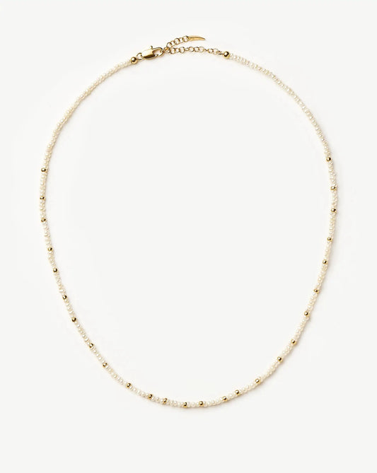 Micro Pearl Beaded Necklace | 18ct Gold Plated/Pearl Necklaces Missoma 