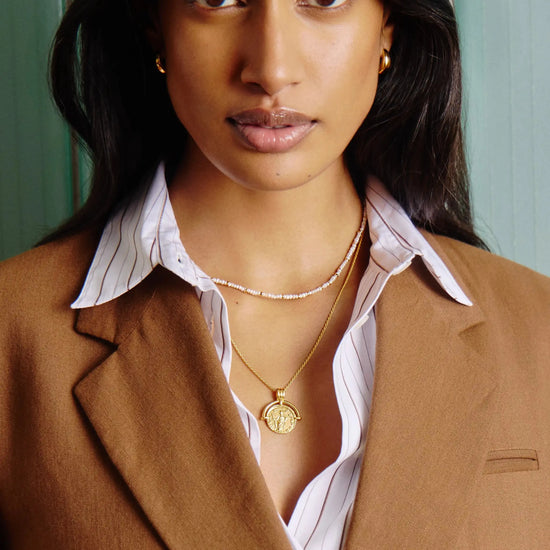 Micro Pearl Beaded Necklace | 18ct Gold Plated/Pearl Necklaces Missoma 
