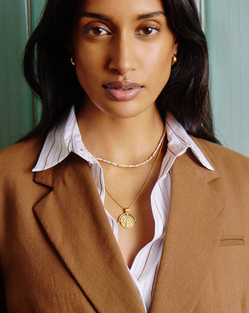 Micro Pearl Beaded Necklace | 18ct Gold Plated/Pearl Necklaces Missoma 