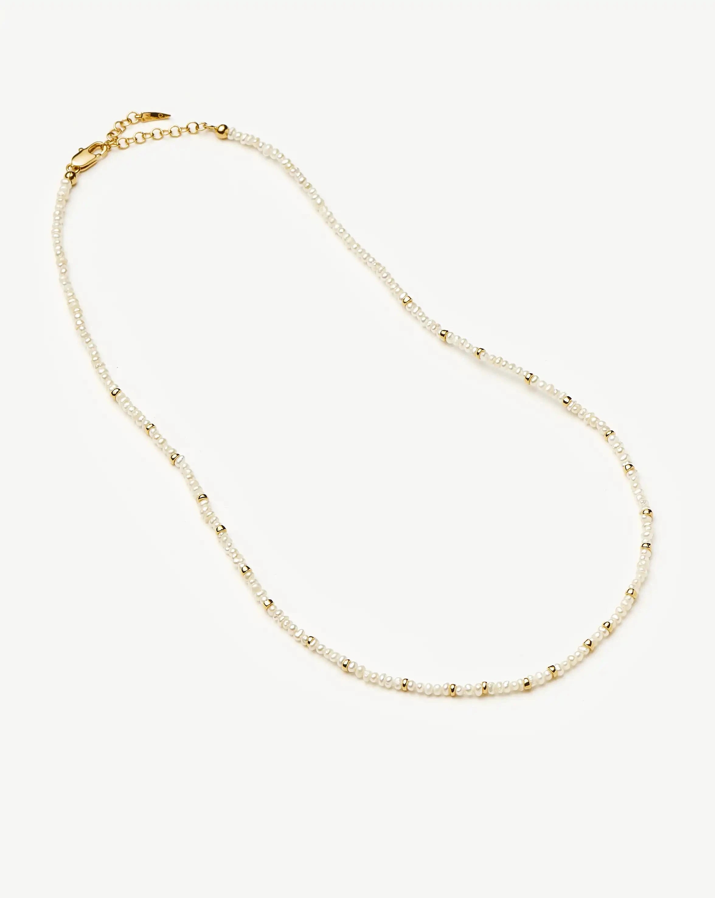 Micro Pearl Beaded Necklace | 18ct Gold Plated/Pearl Necklaces Missoma 