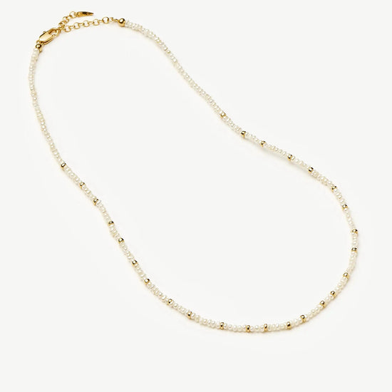 Micro Pearl Beaded Necklace | 18ct Gold Plated/Pearl Necklaces Missoma 