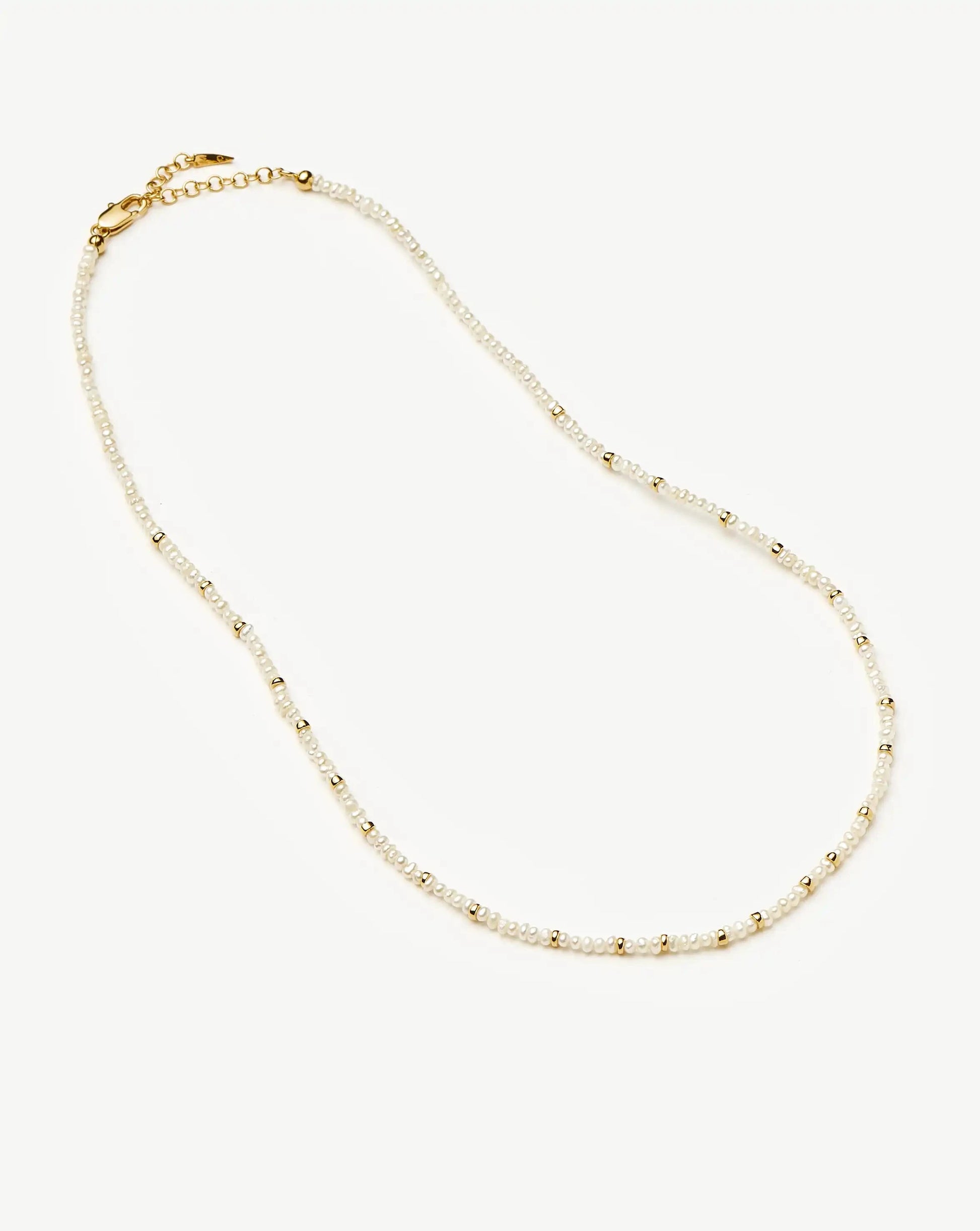 Micro Pearl Beaded Necklace | 18ct Gold Plated/Pearl Necklaces Missoma 