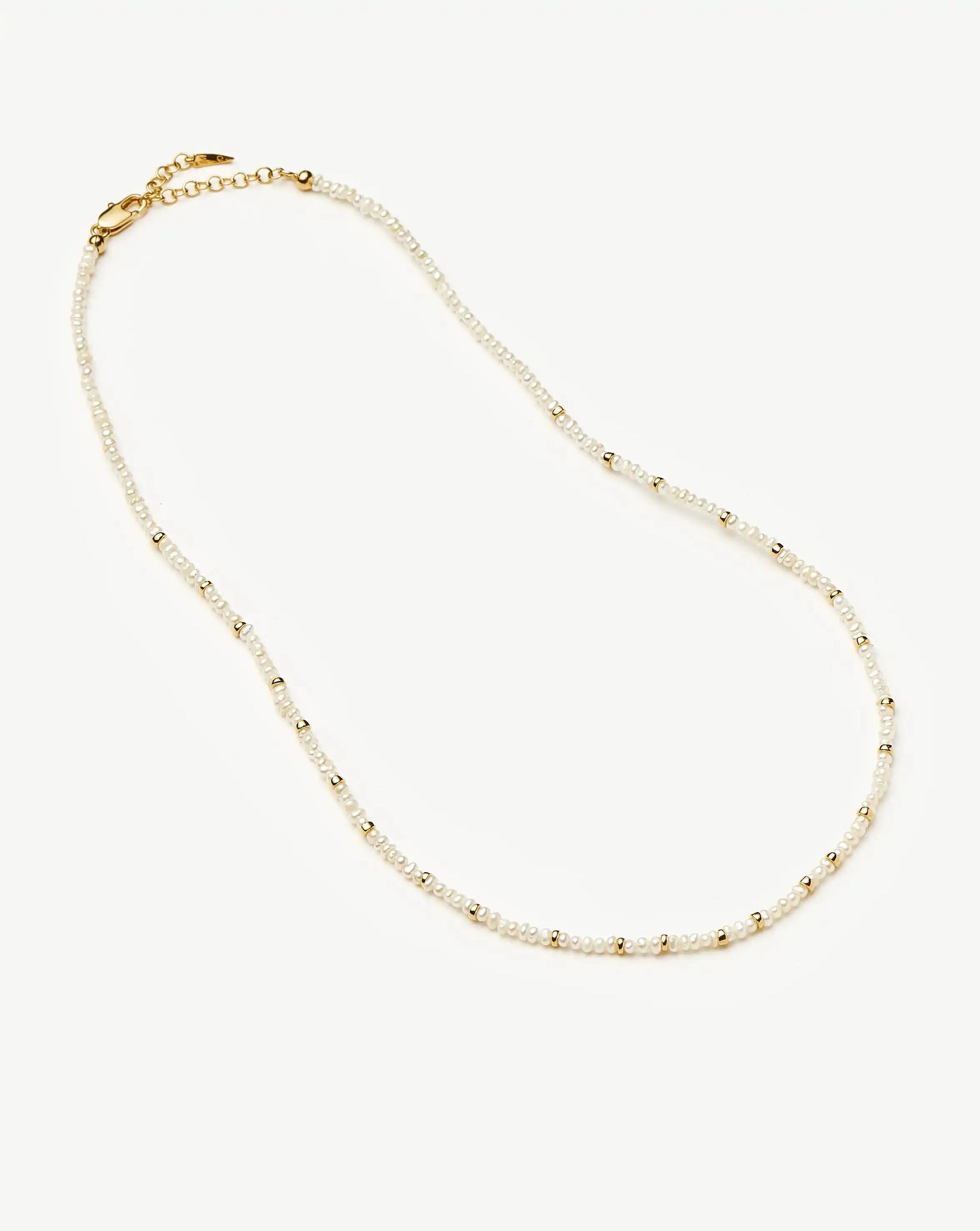 Micro Pearl Beaded Necklace | 18ct Gold Plated/Pearl Necklaces Missoma 